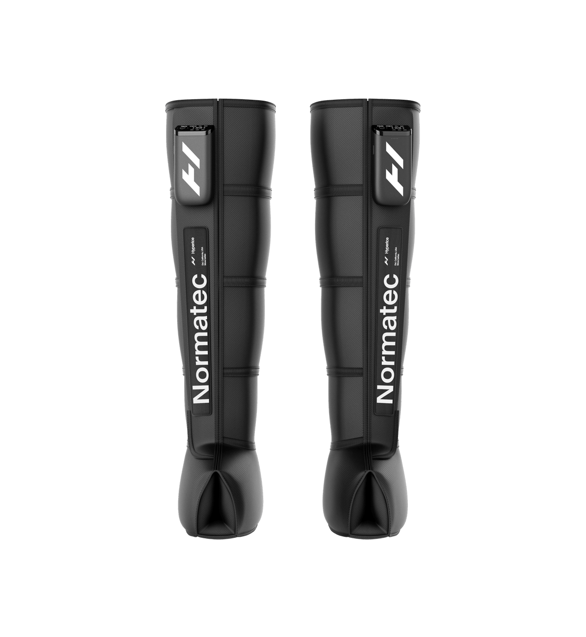 Normatec Premier Legs recovery boots, framifrån
