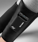 Close-up of the Normatec Lower Legs control on the calf